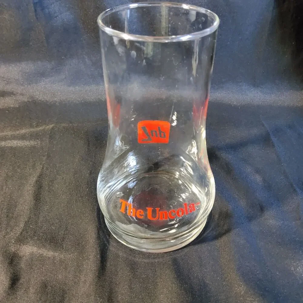 Vintage 7Up Upside Down Glass The Uncola Red Logo Flare Tumbler 1970s 6